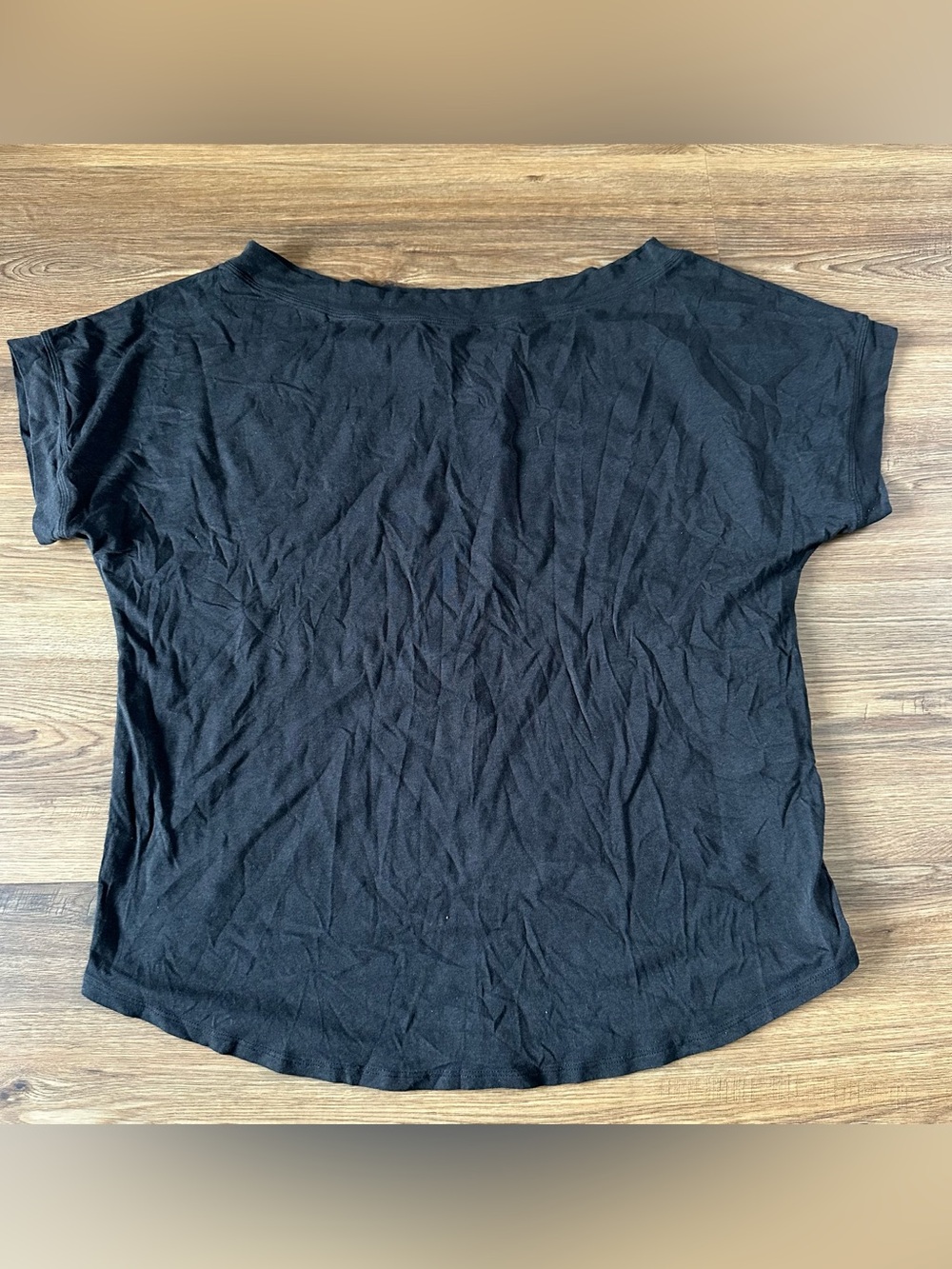Universal Standard Dolman Short Sleeve Boat Neck T-Shirt Small 14-16 Black Tee
